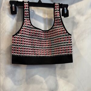 Stylish Houndstooth Crop Top